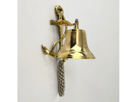 Колокол рында с якорем бронза (d-18 см h-21 см)(7") (1350 г) купить в интернет магазине подарков ПраздникШоп