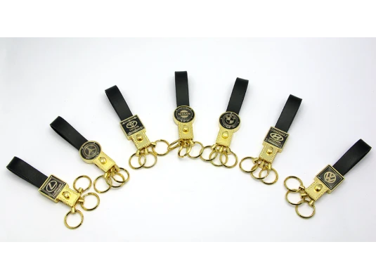 Брелок-авто с кожаным ремешком «золото» купить в интернет магазине подарков ПраздникШоп