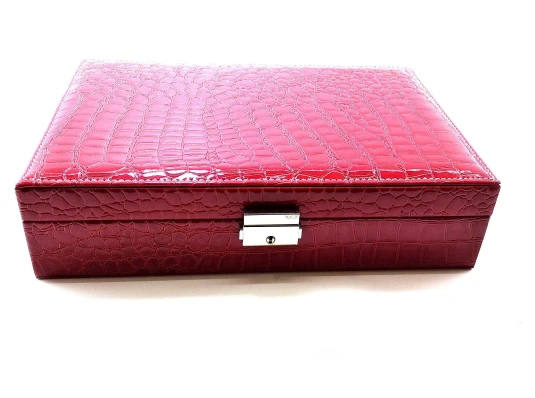 Шкатулка для бижутерии бордовая (27.5×19×7 см) купить в интернет магазине подарков ПраздникШоп