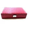 Шкатулка для біжутерії бордова (27.5×19×7 см)