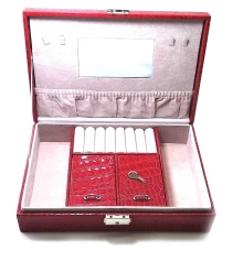 Шкатулка для бижутерии бордовая (27.5×19×7 см) купить в интернет магазине подарков ПраздникШоп