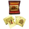 Карты игральные пластиковые позолоченые в шкатулке (11.5×8.5×4.5 см)