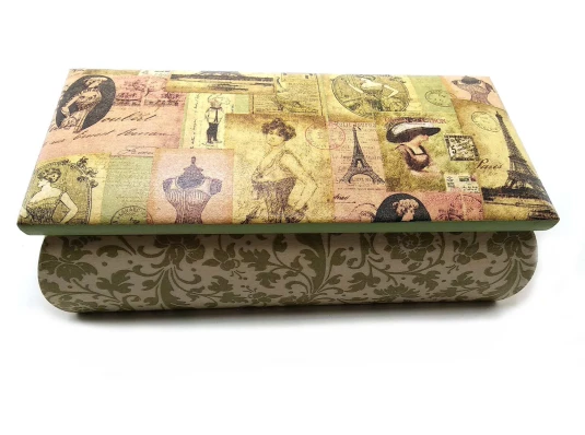 Шкатулка «Париж» (9×16×7.5 см) массив дерева купить в интернет магазине подарков ПраздникШоп