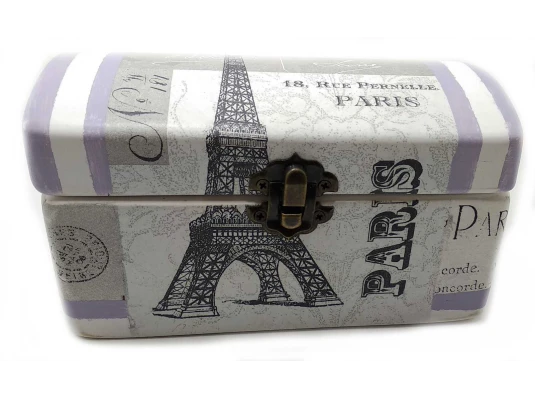 Шкатулка «Париж» (16×8×8 см) массив дерева купить в интернет магазине подарков ПраздникШоп