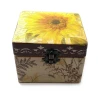 Скринька «Соняшник» (11×11×9 см) масив дерева