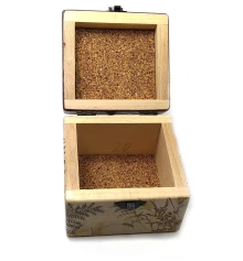 Шкатулка «Подсолнух» (11×11×9 см) массив дерева купить в интернет магазине подарков ПраздникШоп