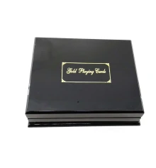 Карты игральные пластиковые позолоченые в шкатулке (2 колоды) (20×17×4.5 см) купить в интернет магазине подарков ПраздникШоп