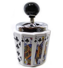 Пепельница с крышкой керамическая «Трефа» (14.5×9×9 см) купить в интернет магазине подарков ПраздникШоп