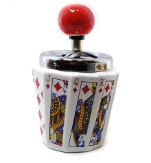 Пепельница с крышкой керамическая «Бубна» (14.5×9×9 см) купить в интернет магазине подарков ПраздникШоп