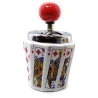 Пепельница с крышкой керамическая «Бубна» (14.5×9×9 см)
