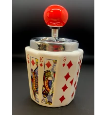 Пепельница с крышкой керамическая «Бубна» (14.5×9×9 см) купить в интернет магазине подарков ПраздникШоп