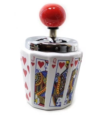 Пепельница с крышкой керамическая «Червы» (14.5×9×9 см) купить в интернет магазине подарков ПраздникШоп