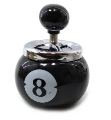 Пепельница с крышкой керамическая «Бильярдный шар» (13.5×9.5×9.5 см) см) купить в интернет магазине подарков ПраздникШоп