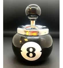 Пепельница с крышкой керамическая «Бильярдный шар» (13.5×9.5×9.5 см) см) купить в интернет магазине подарков ПраздникШоп