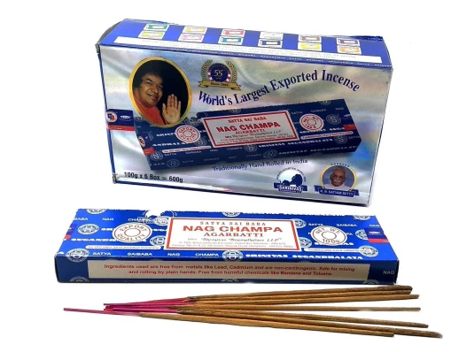 Nagchampa 100 grm (Нагчампа) (Satya) масала благовоние купить в интернет магазине подарков ПраздникШоп