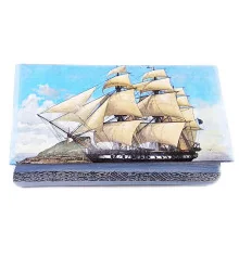 Шкатулка «Парусник» массив дерева (21.5×11.5×7 см) купить в интернет магазине подарков ПраздникШоп