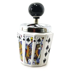 Пепельница с крышкой керамическая «Пика» (14.5×9×9 см) купить в интернет магазине подарков ПраздникШоп