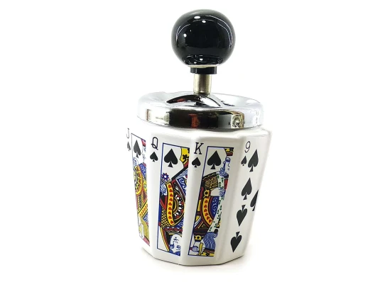 Пепельница с крышкой керамическая «Пика» (14.5×9×9 см) купить в интернет магазине подарков ПраздникШоп