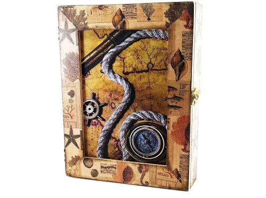 Ключница «Морская тематика» массив дерева (25.5×19.5×5.5 см) купить в интернет магазине подарков ПраздникШоп