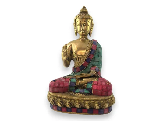 Будда бронзовый бирюза купить в интернет магазине подарков ПраздникШоп