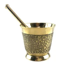 Ступка с пестиком бронзовая (d-7.5 h-7.5 см ) (246 г) купить в интернет магазине подарков ПраздникШоп