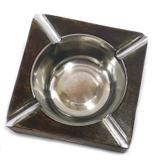 Пепельница деревянная квадратная «Слон» (10×10×4 см) купить в интернет магазине подарков ПраздникШоп