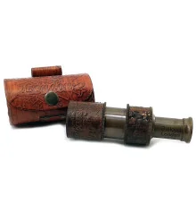 Подзорная труба в кожаном футляре (11×3.3×3.3 см) купить в интернет магазине подарков ПраздникШоп