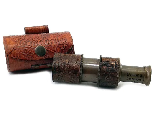 Подзорная труба в кожаном футляре (11×3.3×3.3 см) купить в интернет магазине подарков ПраздникШоп