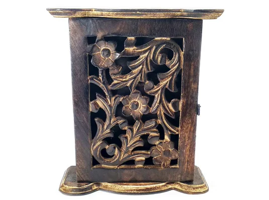 Ключница резная манговое дерево (24.5×21×7 см) купить в интернет магазине подарков ПраздникШоп