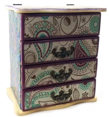 Шкатулка-комод «Тадж Махал» (22×15×26) с откр. верхн крышкой ольха купить в интернет магазине подарков ПраздникШоп