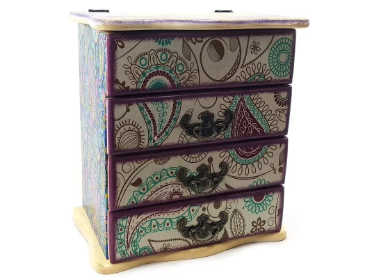 Шкатулка-комод «Тадж Махал» (22×15×26) с откр. верхн крышкой ольха купить в интернет магазине подарков ПраздникШоп