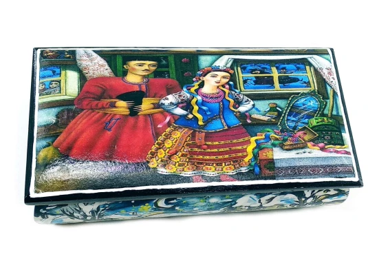 Шкатулка «Диканька» (9×16×7.5 см) массив дерева купить в интернет магазине подарков ПраздникШоп