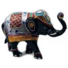 Слон аллюминиевый с инкрустацией черный (25×18×9.5 см)