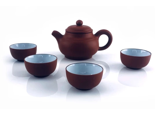 Сервиз глиняный коричневый (17×18×9.5 см) купить в интернет магазине подарков ПраздникШоп