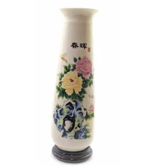 Ваза фарфоровая на подставке «Пионы» (27.5×8×8 см) A купить в интернет магазине подарков ПраздникШоп