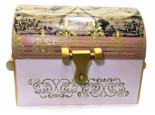 Сундук «Карта Мира» дерева массив дерева (34×22×26 см) купить в интернет магазине подарков ПраздникШоп