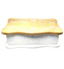 Шкатулка «Молочный прованс» с фигурной крышкой (26.5×15.5×9.5 см) ольха купить в интернет магазине подарков ПраздникШоп