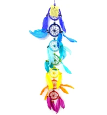 Ловец снов цветной «7 чакр» (d-6 см h-50 см) купить в интернет магазине подарков ПраздникШоп