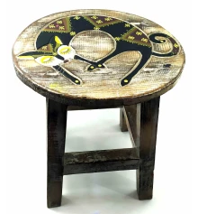 Табурет деревянный «Кот» (30×25×26 см) купить в интернет магазине подарков ПраздникШоп