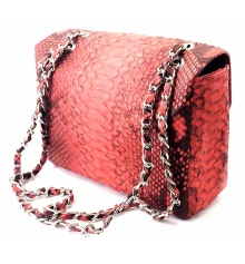 Сумочка из кожи питона оранжевая (20×14×8 см) купить в интернет магазине подарков ПраздникШоп