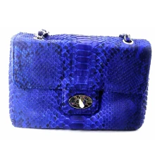 Сумочка из кожи питона (20×14×8 см) синяя купить в интернет магазине подарков ПраздникШоп