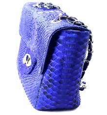 Сумочка из кожи питона (20×14×8 см) синяя купить в интернет магазине подарков ПраздникШоп
