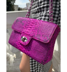 Сумочка из кожи питона (20×14×8 см) розовая купить в интернет магазине подарков ПраздникШоп