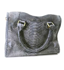 Сумочка из кожи питона (30×21×10 см) серая купить в интернет магазине подарков ПраздникШоп