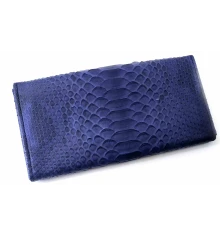 Кошелек из кожи питона (20×10×2 см) синий купить в интернет магазине подарков ПраздникШоп