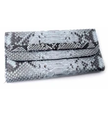 Кошелек из кожи питона (20×10×2 см) серый купить в интернет магазине подарков ПраздникШоп