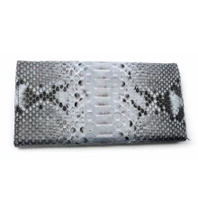 Кошелек из кожи питона (20×10×2 см) серый купить в интернет магазине подарков ПраздникШоп