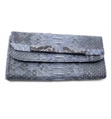 Кошелек из кожи питона (20×10×2 см) сине -серый купить в интернет магазине подарков ПраздникШоп