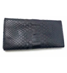 Кошелек из кожи питона (20×10×2 см) черный лак купить в интернет магазине подарков ПраздникШоп