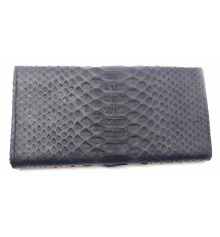 Кошелек из кожи питона (20×10×2 см) черный матовый купить в интернет магазине подарков ПраздникШоп